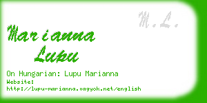 marianna lupu business card